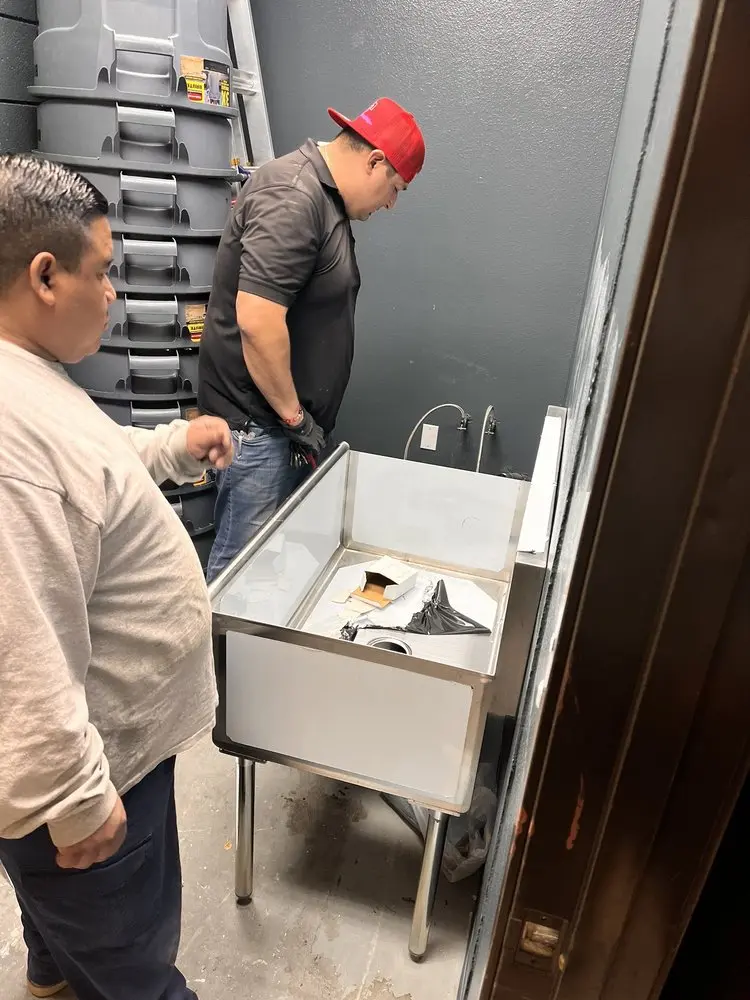 Commercial plumbing and sink installation in Decatur
